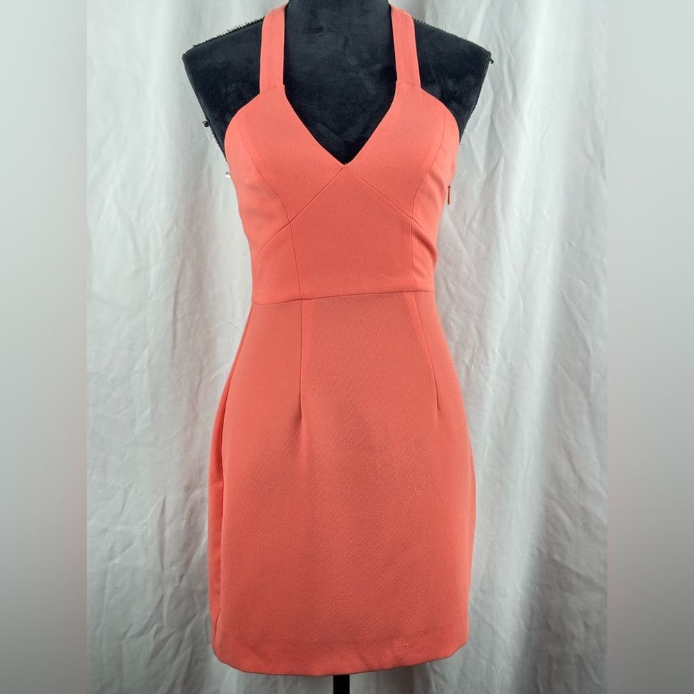 BCBG Generation T-Back Midi Sheath Fitted Dress